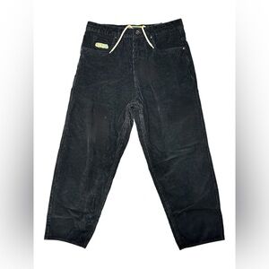 GMPYRE Black Corduroy Pants with Drawstring Waist